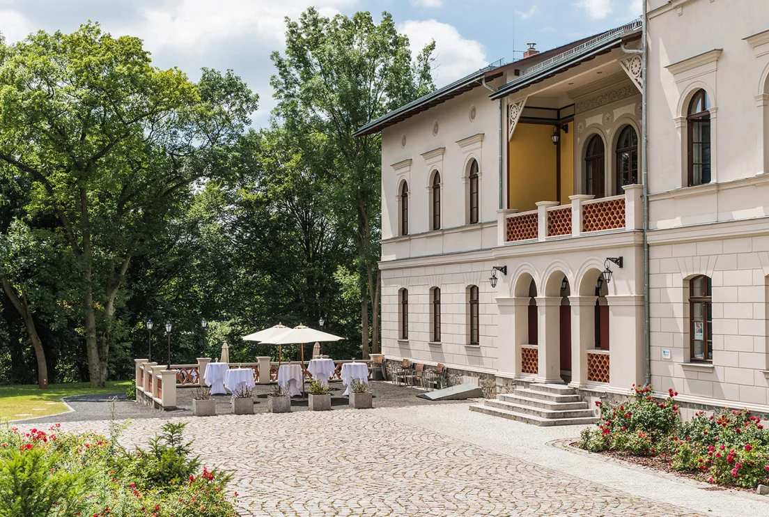 Herrenhaus Möckern Terrasse